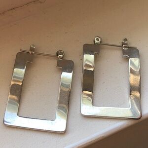 Vintage Silver Rectangular Earrings